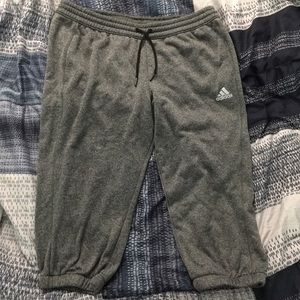 Adidas sweat pants knee high